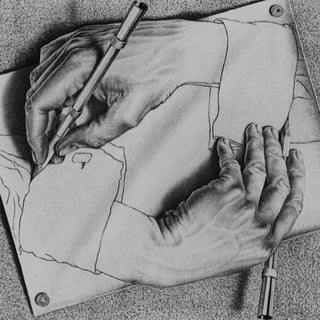 SQ Roche Drawing for Petrified image-by M C Escher